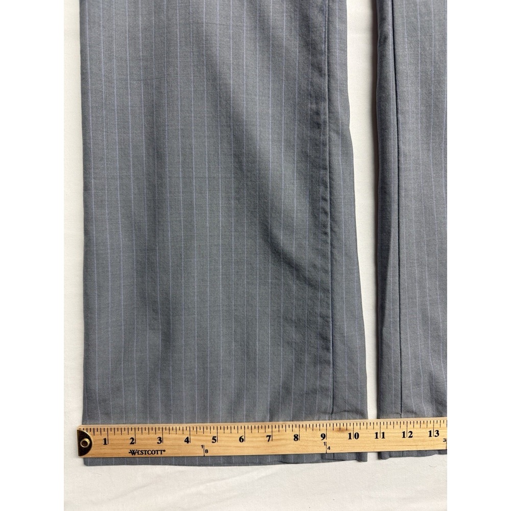 Banana Republic Jackson Fit Wool Pants 12P Gray Pinstripe Career 33x29 - Picture 13 of 16
